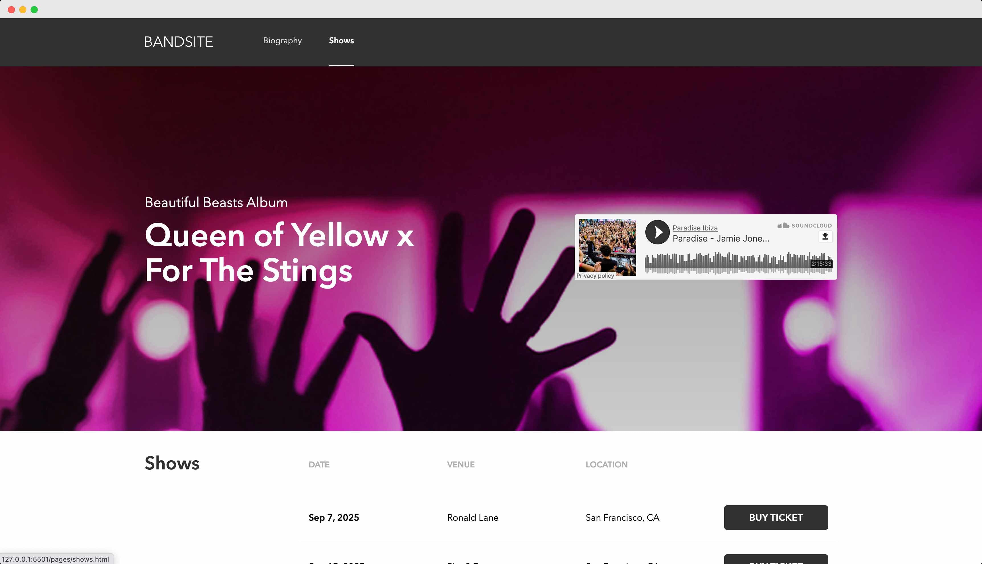 Bandsite Web